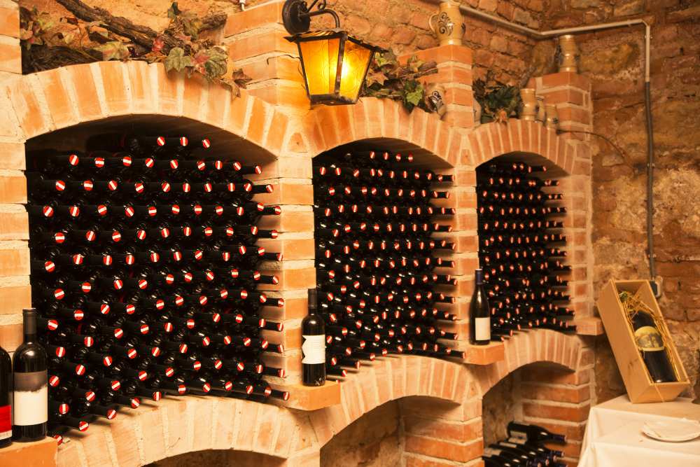 casiers à vin en briques