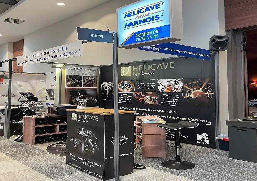 stand Hélicave au salon du touquet