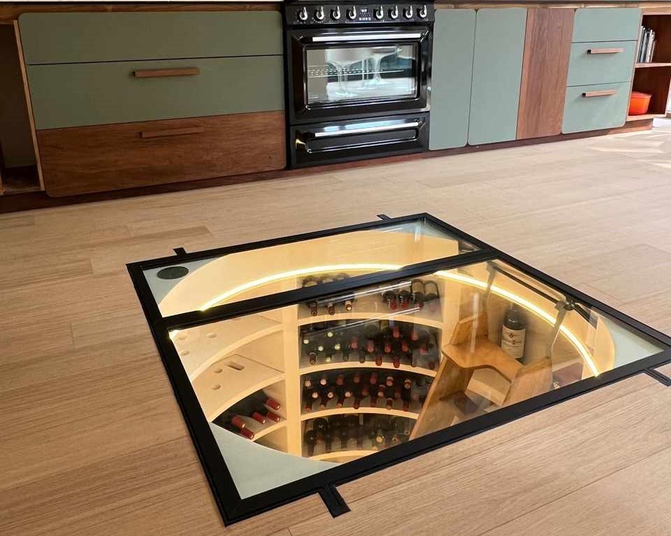 cave à vin enterrée cuisine
